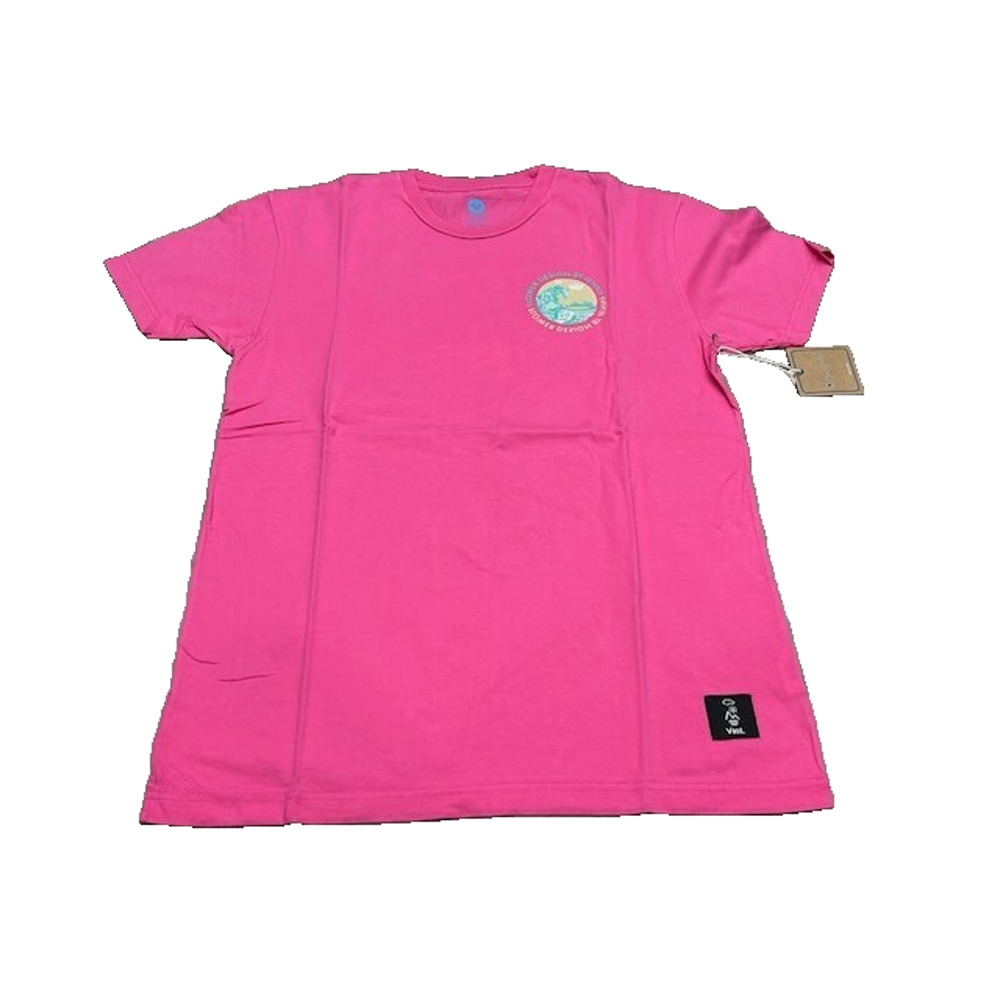 NWT VastLife Womens Graphic Print T-Shirt Short‎ Sleeve Crew Neck Pink Size M